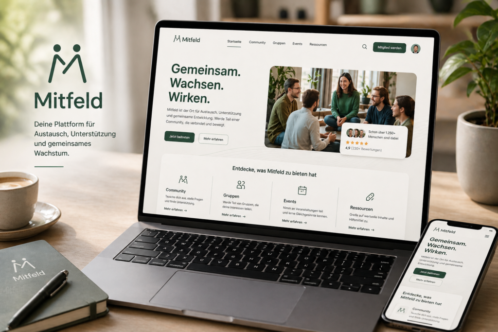 Plattform-Konzept Mitfeld für lokale Hilfe und Vernetzung